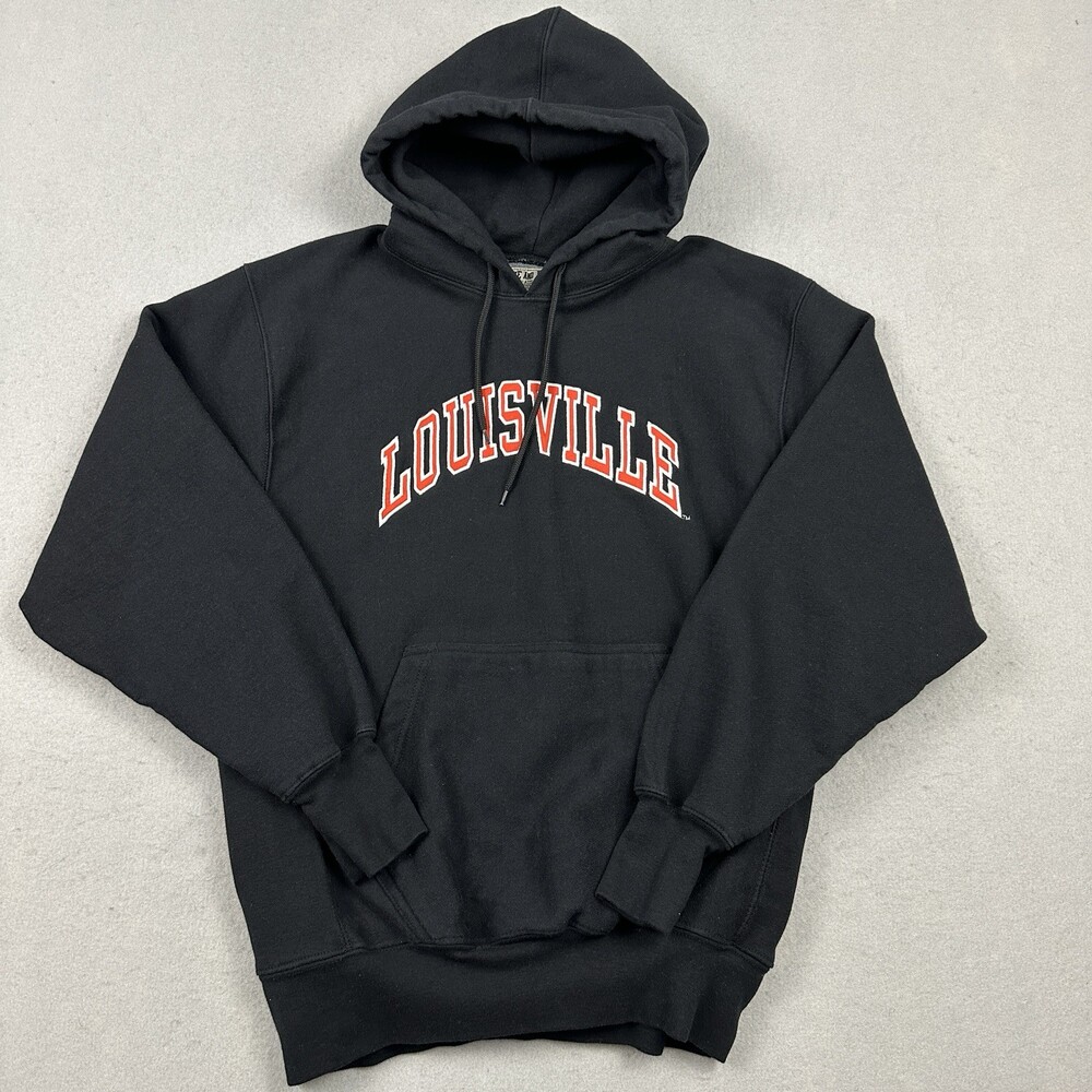Louisville Cardinals Sweatshirt Men Small Black Steve & Barry's Basketball S